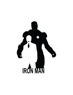 Iron Man Stark - Adesivo Prespaziato