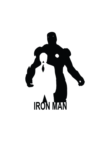 Iron Man Stark - Adesivo Prespaziato