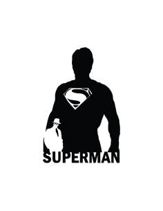 Superman Clark Kent - Adesivo Prespaziato