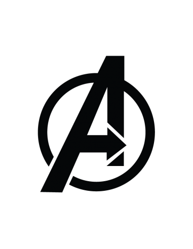 Logo Avengers - Adesivo Prespaziato