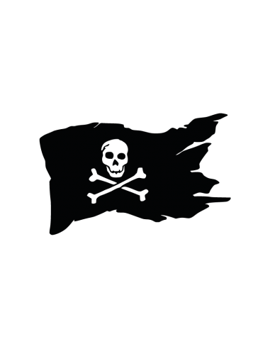 Bandiera Pirati Jolly Roger - Adesivo Prespaziato