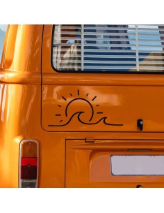 Sole e Onde - Adesivo Prespaziato