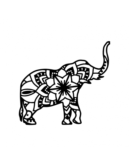 Elefante Mandala - Adesivo Prespaziato