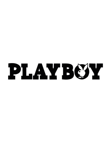 Playboy Scritta con Coniglio -Adesivo Prespaziato