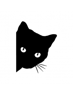 Testa Gatto - Adesivo Prespaziato 2