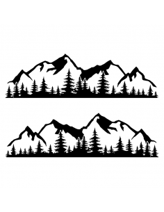 Coppia Montagne Picco d'Aneto - Adesivo Prespaziato 2