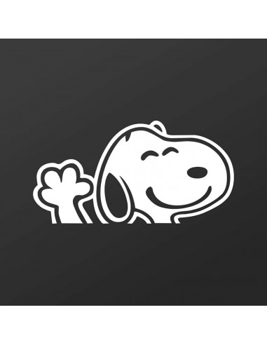 Snoopy Saluto - Adesivo Prespaziato
