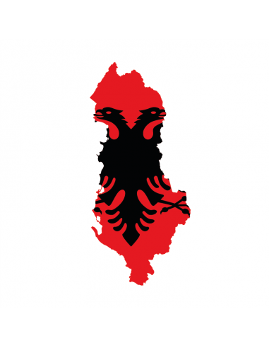Albania Aquila Nazione - Adesivo Prespaziato