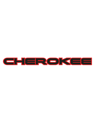 Cherokee Scritta con Bordatura - Adesivo Prespaziato
