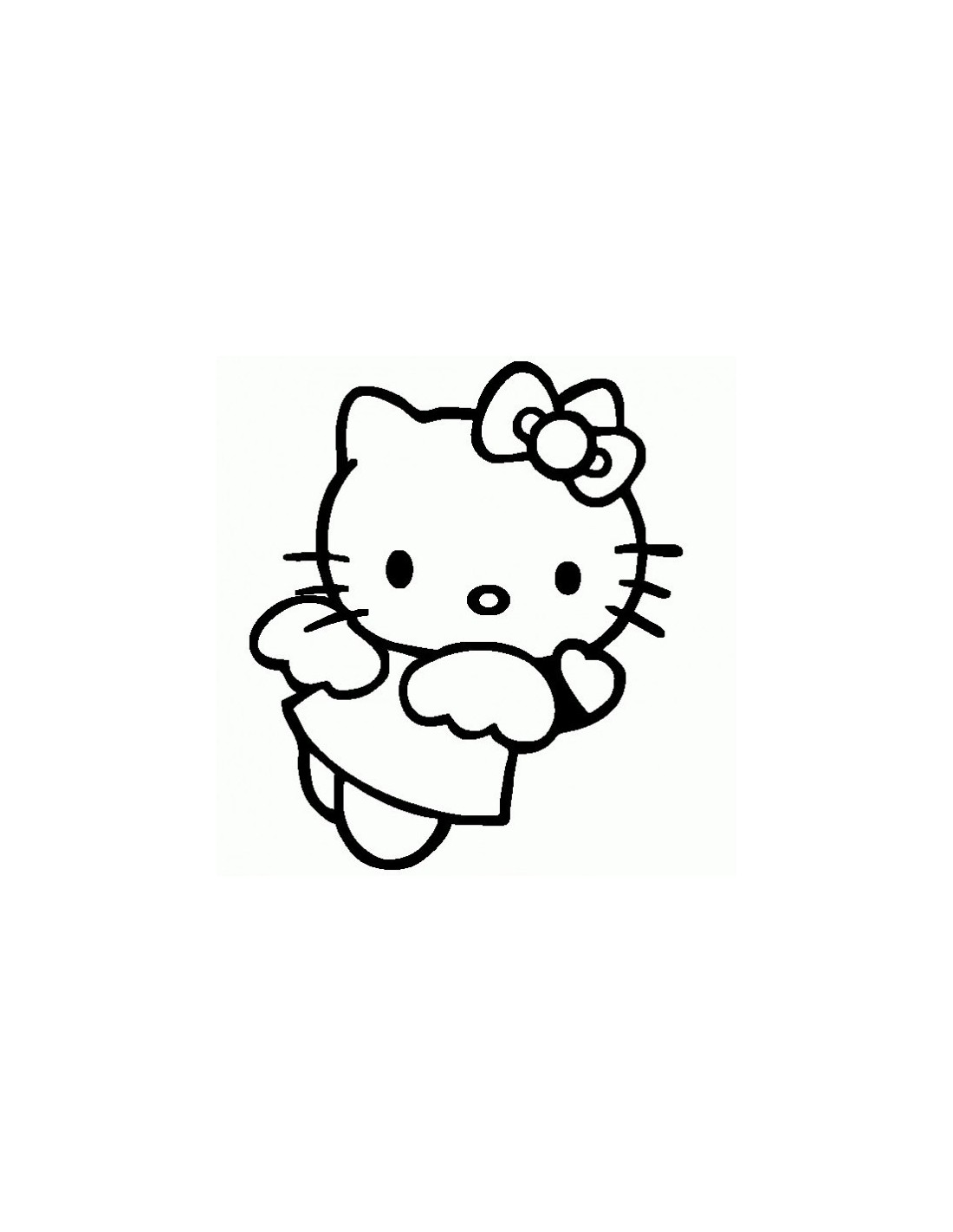 Hello Kitty Angel - Adesivo Prespaziato - AdesiviStore