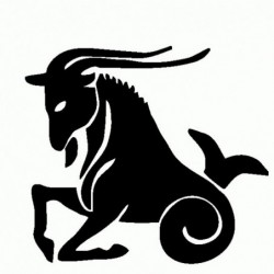 Capricorno - Adesivo Prespaziato - Zodiaco