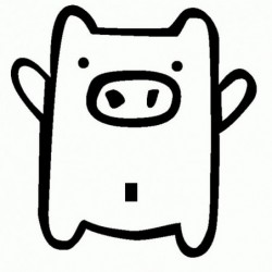 Maialino - Adesivo Prespaziato