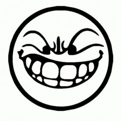 Faccia Smiley - Adesivo Prespaziato