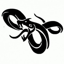 Vipera Tribale - Adesivo Prespaziato