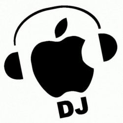 Apple DJ Mela - Adesivo Prespaziato