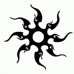 Sole Tribale - Adesivo Prespaziato