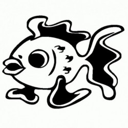 Pesce - Adesivo Prespaziato