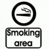 Canna Smoking Area - Adesivo Prespaziato