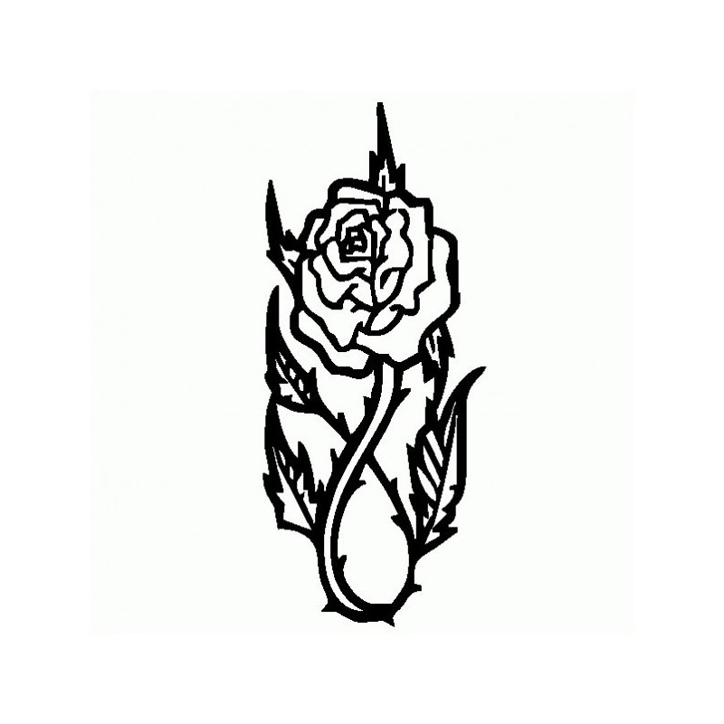 Rosa con spine - Adesivo Prespaziato