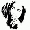 Bob Marley - Adesivo Prespaziato