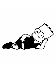 Bart Simpson Sexy - Adesivo Prespaziato