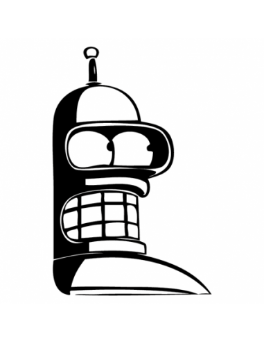 Bender - Futurama - Adesivo Prespaziato