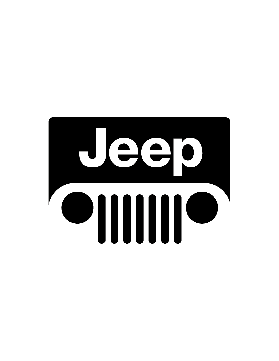 Jeep Logo 2 - Adesivo Prespaziato - AdesiviStore