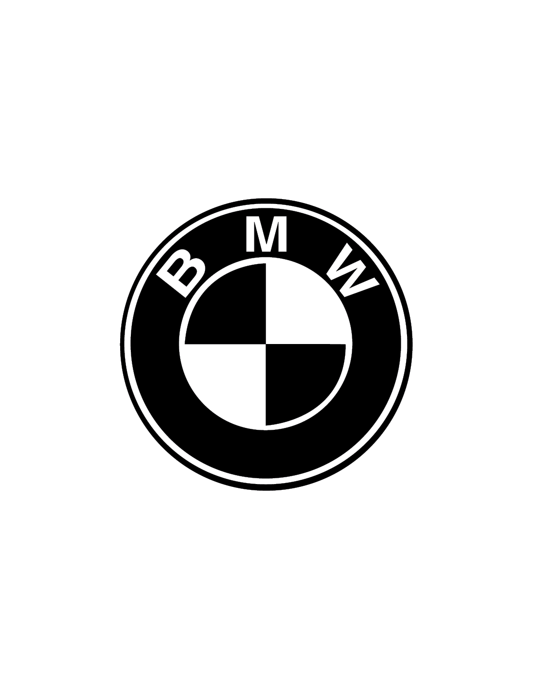 Logo BMW - Adesivo Prespaziato - AdesiviStore