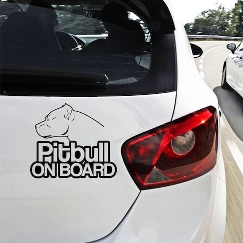 Pitbull On Board 1 - Adesivo Prespaziato